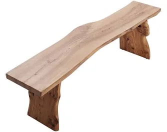 Charleane Bench Elm Dining Bench Solid Wood Bench