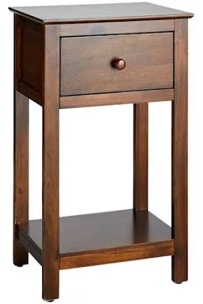 Eily Night Stand Bedside Table with Drawer Wooden Side Tables Bedroom Night Stands for Bedrooms Small Nightstand End Table with Drawer, Shelf Ideal for Small Spaces Bed Side Table/Night Stand Espresso