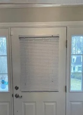 Magnetic Shades for Steel Door Windows | 1" Magnetic Blinds for Metal Doors | Glass Door Blinds | White Window Blind | Mini Blinds for Windows | Door Window Blinds | 25" X 40" or 68" (White 25" X 40")