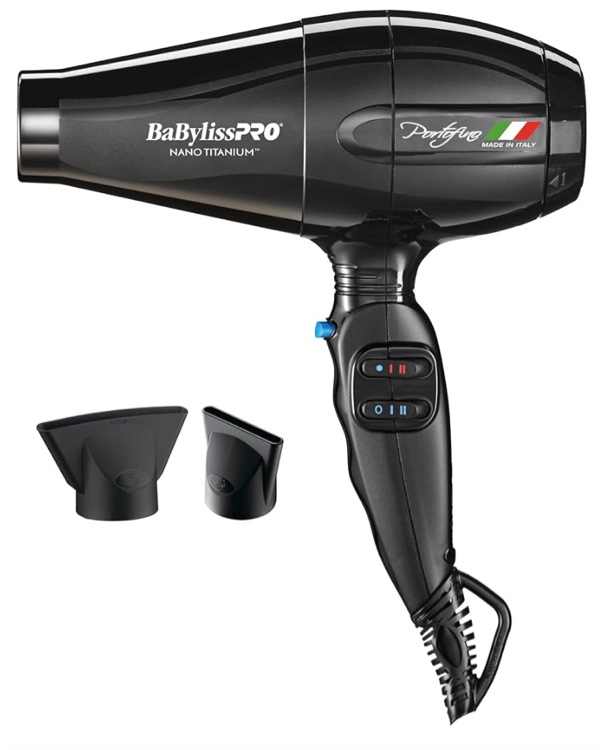 BaBylissPRO Nano Titanium Italian Portofino Hair Dryer - Professional 2000 Watt Blow Dryer