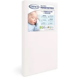 Graco Premium Crib & Toddler Mattress - GREENGUARD Gold Certified & CertiPUR-US Certified, Fits All Standard Crib & Toddler Beds, Waterproof Sleep Surface, Machine-Washable Outer Cover for Easy Care
