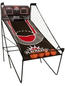 TRIUMPH SPORTS USA Play Maker Double Shootout Basketball Game Includes 4 Game-Ready Basketballs and Air Pump and Needle, Black