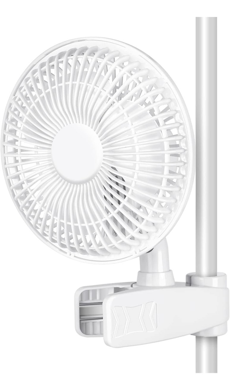 HealSmart Clip Fan, 6-Inch Grow Tent Fan, Monkey Fan, Wall Mount Fan with Adjustable 90° Angles, 15W, 2-Speeds Control, 1 Pack