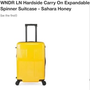 WNDR LN Hardside Expandable Carry On Expandable Spinner Suitcase - Sahara Honey