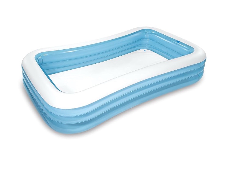 INTEX 58484EP Swim Center Inflatable Family Pool: 277 Gallon Capacity – 120" x 72" x 22" – Blue