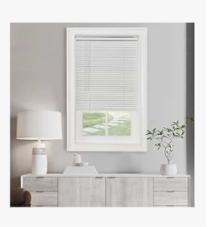 Achim GII Morningstar Cordless Vinyl Light Filtering Window Mini Blind  Alabaster  64  L x 48  W