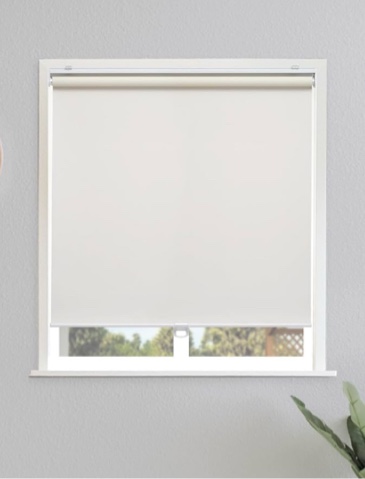 Homebox Cordless Blackout Roller Shades for Windows, 100% Room Darkening Blinds with Thermal Insulated Easy Install Spring System for Home, Living Room, Nursery (43”W x 72" H, light brown