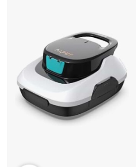 AIPER Cordless Automatic Pool Cleaner, Pool Vacuum with Auto-Parking, Lightweight, Ideal for Above Ground Flat Pool up to 860 sq.ft., White (Renewed)