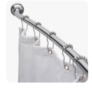 Bath Bliss Curved Shower Rod | Adjustable 42"-72" Inch | Bathroom Shower Curtain and Liner Rod | 33% More Space | Wall Mounted | Easy Installation | Chrome