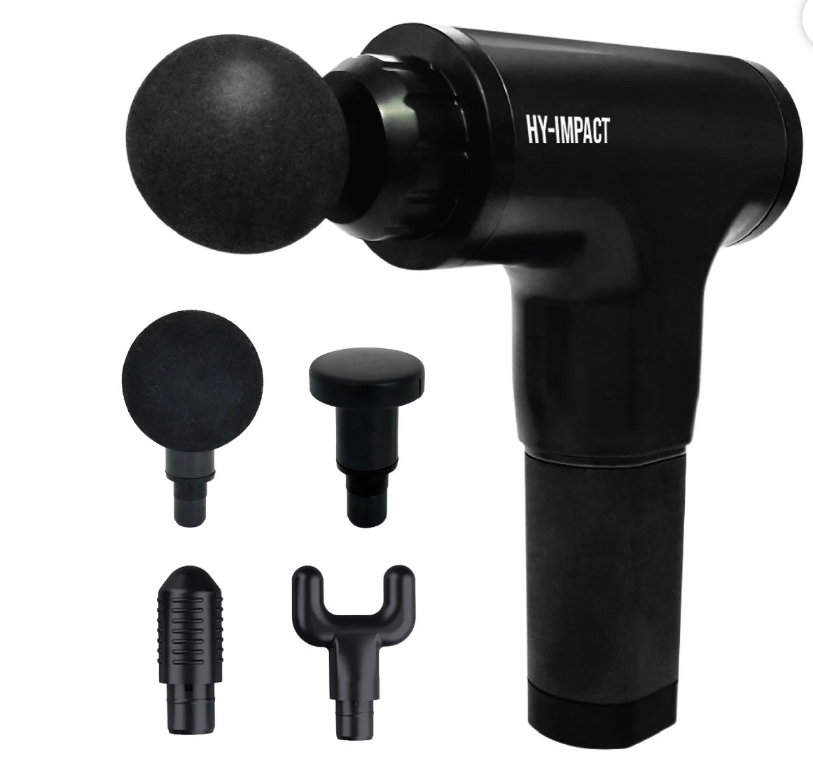 HY-IMPACT Deep Tissue Cordless Muscle Massager with Four Interchangeable Massaging Heads