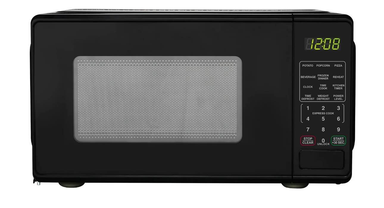Mainstays 0.7 Cu ft Countertop Microwave Oven, 700 Watts, Black