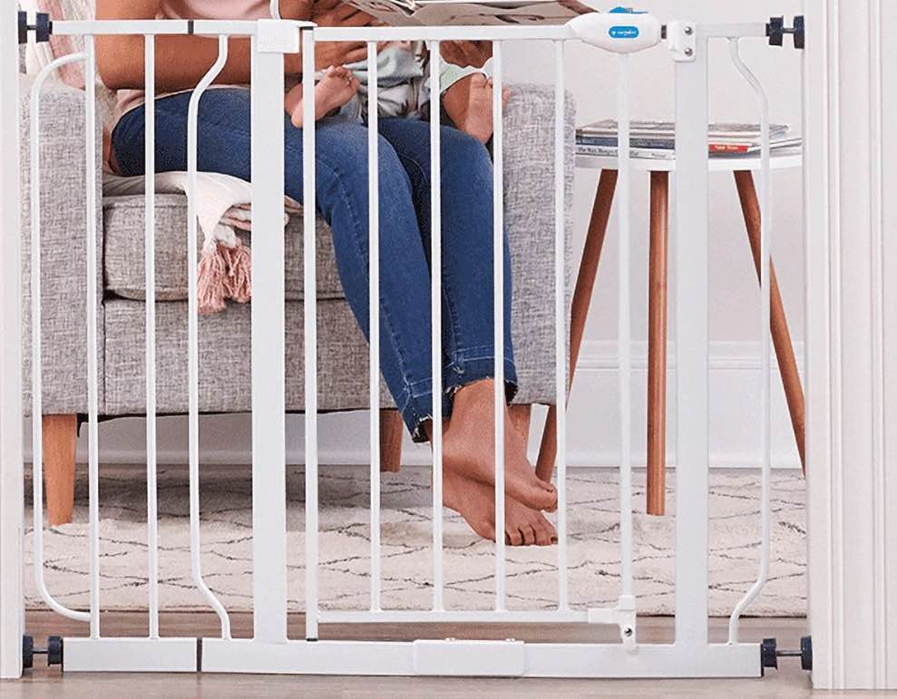 Regalo Extra Wide Baby Gate, 29.5"-38.5" with Walk Through Door, For Ages 6 to 24 Months