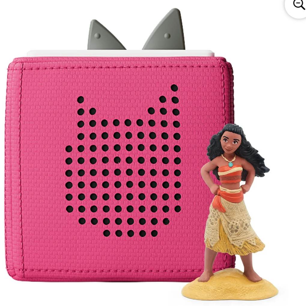 Tonies Disney Toniebox Audio Player Starter Set with Moana, for Kids 3+, Pink