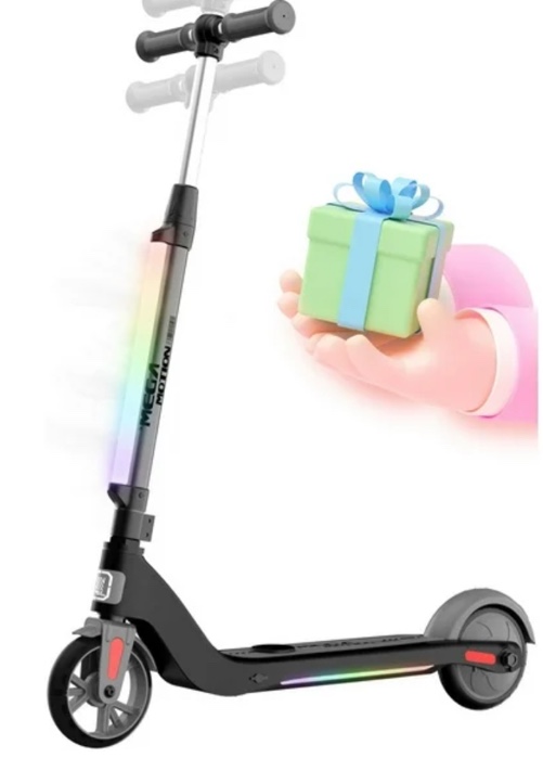 Mega Motion 5.5" Kick Electric Scooter for Kids - 5MPH Lightweight, kick scooter Adjustable Handlebars e scooters for kids 4-8