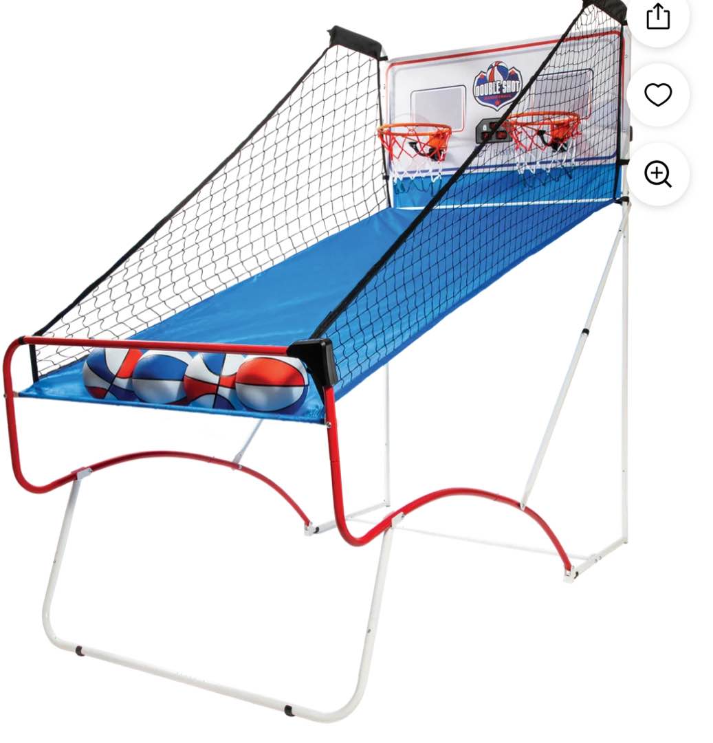 EastPoint Shootout Arcade Basketball - 2 Player Hoops - Red, White & Blue Folding Indoor Arcade Game - 80.5 in. (H)