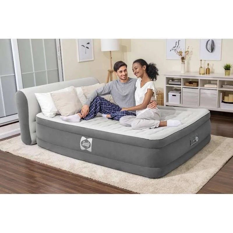 SEALY Tritech Airbed Queen 31  Headboard Built-in AC pump