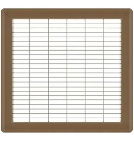 HVAC Premium 12" X 12" Heavy Duty Walkable Floor Grille - Fixed Blades Air Grille - Brown [Outer Dimensions: 13.75 X 13.75]