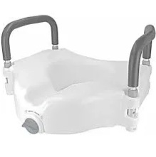 Vaunn Medical Raised Toilet Seat and Commode Booster Riser White