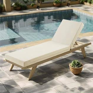 Codi Lounge Chair Cushion, Outdoor Chaise Cushions for Pool, Double Waterproof Fabric, 70 x 22.5 x 3.5 Inch Beige