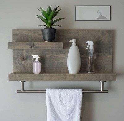 (2) Waterlace Towel Rack Adjustable 24 Inches Brushed Nickel (BID IS PER ITEM, LOT IS FOR 2 RACKS TOTAL.)