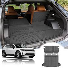 Liizoo Cargo Liner Fits for Honda Prologue 2024 2025 Cargo Mat for Chevy Blazer EV 2024 2025 All Weather TPE Protector Back Seat Cover Accessories(with Backrest Mat)