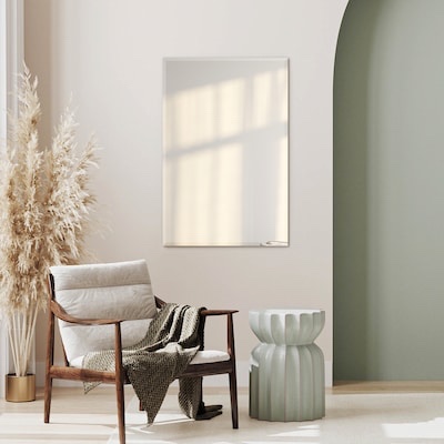 Project Source 24-in W x 36.0-in H Rectangle Silver Beveled Frameless Wall Mirror