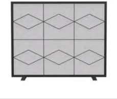 Master Forge 37.5-in Black powder coated Steel 1 -Panel Diamond Fireplace Screen