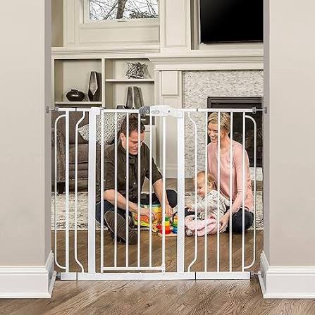 Regalo Easy Step 49-Inch Extra Wide Baby Gate, Includes 4-Inch and 12-Inch Extension Kit, 4 Pack of Pressure Mount Kit and 4 Pack of Wall Mount Kit