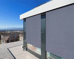 Outdoor Roller Shade Patio Roll Up Shade Blinds for Porch Gazebo (7.5' x 6', Grey)