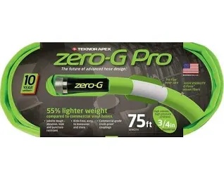 Teknor Apex Zero-G Pro 3/4 in. Dia. x 75 ft. L Green Garden Hose