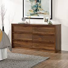 Sauder - Harvey Park Collection 6-Drawer Dresser - Grand Walnut