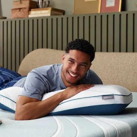Brookstone Perfect 2-in-1 Comfort Pillow, White
