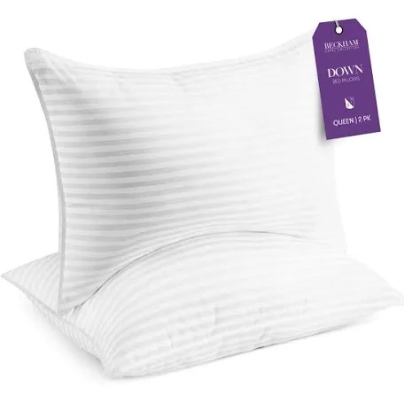 Beckham Hotel Collection Bed Pillows Standard/Queen Size Set of 2 - Original Soft Down Alternative Pillow for Sleeping - Soft Support for Back, Stomach or Side Sleepers