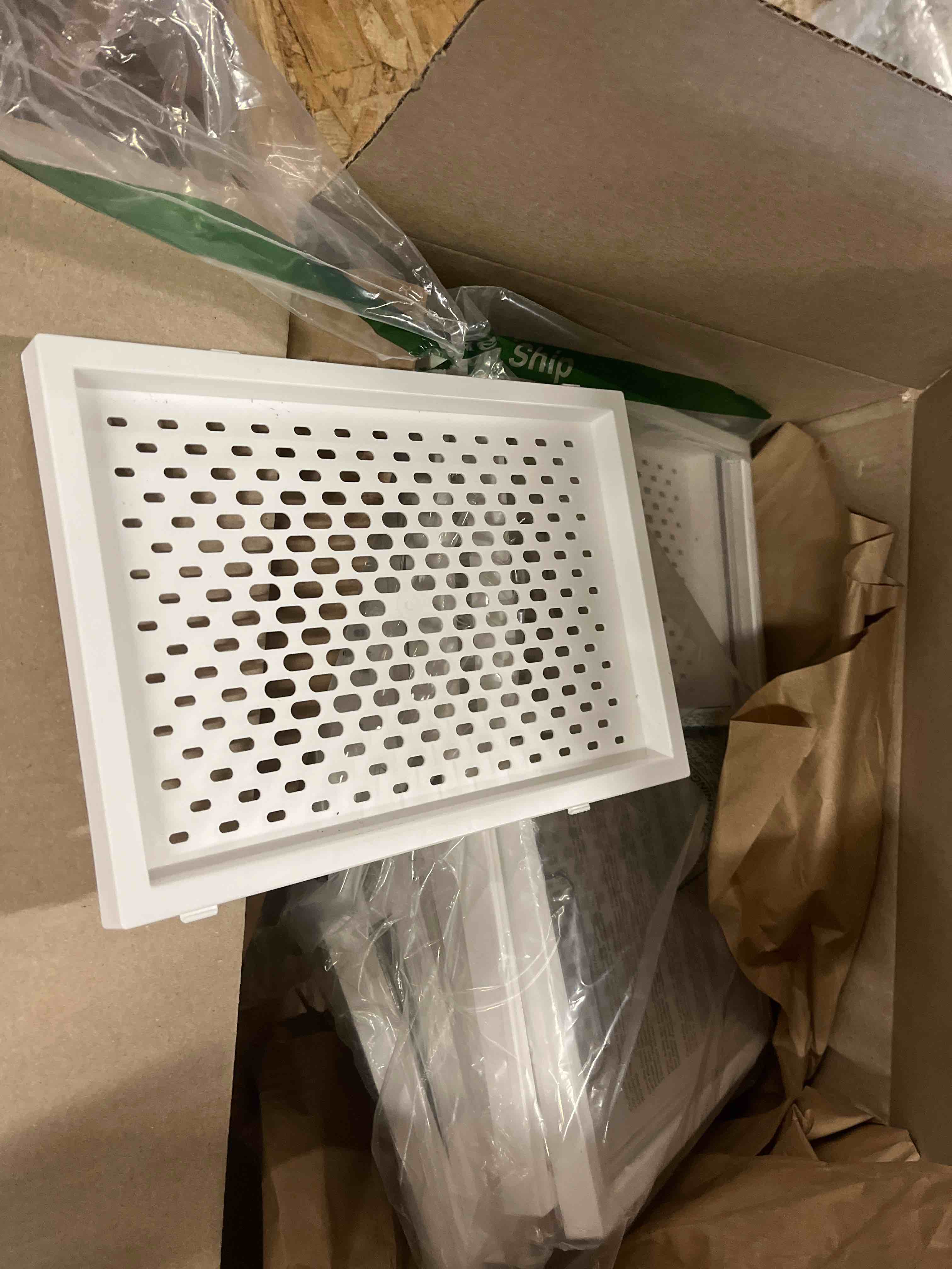 Condition photo showing New/Like New for Amazon Basics Stackable and Foldable Clear Shoe Storage Organizer Box, Small, Pack of 12