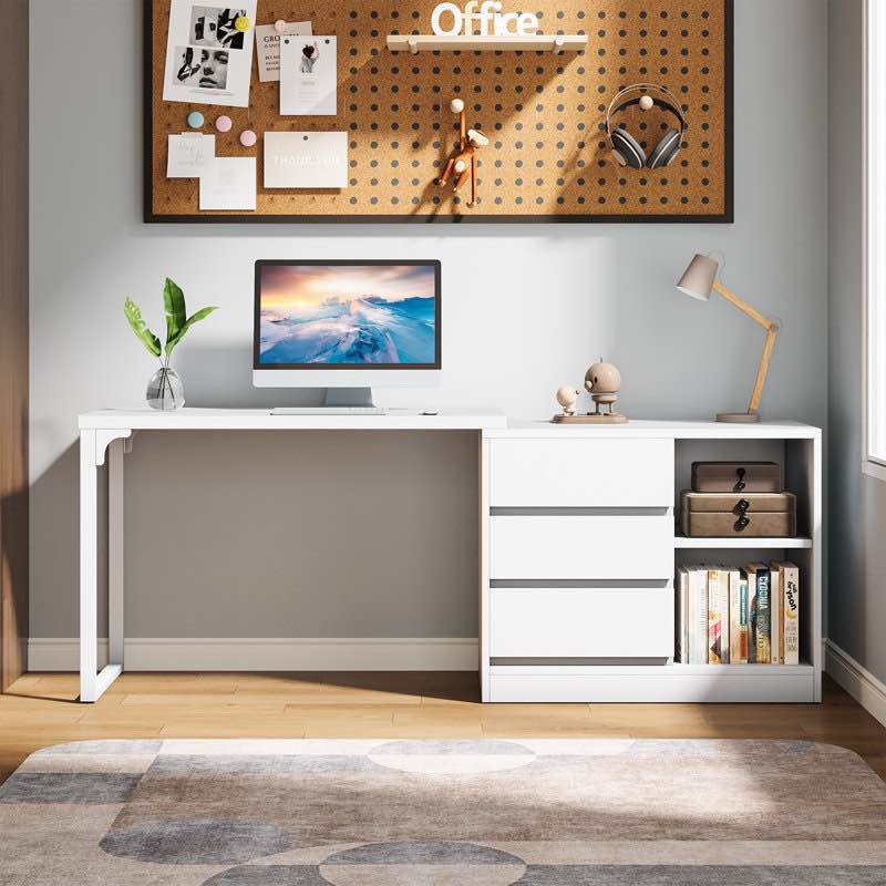 reversible l shaped computer desk with drawer cabinet wayfair