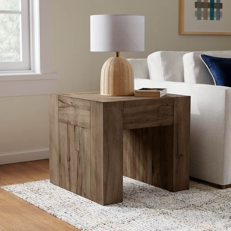 Elise Solid Wood Sled End Table