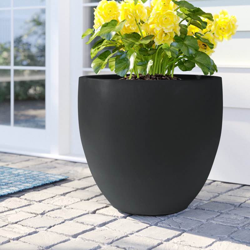 Acushnet Round Indoor/Outdoor Modern Pot Planter with Drainage Hole