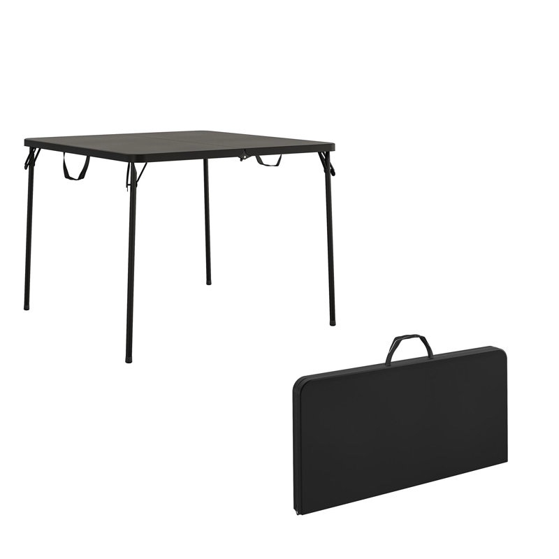 cosco xl 38.5" fold-in-half card table w/ handle, indoor & outdoor, wheelchair accessible