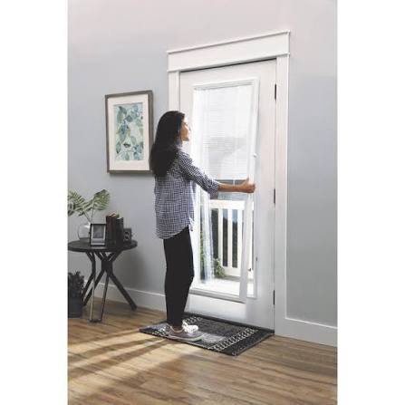 ODL 0.59-in Cordless White Aluminum Light Filtering Door Mini-Blinds (Common: 25-in; Actual: 24.75-in x 64-in)