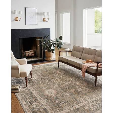 Chris Loves Julia x Loloi Rosemarie Sage/Blush 2 -7  x 4  Area Rug