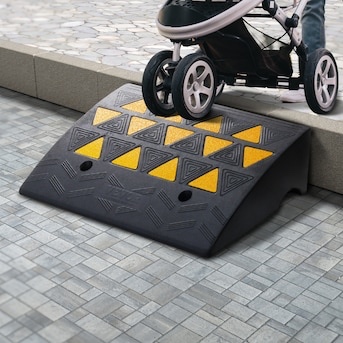 vevor 1.64-ft x 11.8-in rubber solid doorway wheelchair ramp
