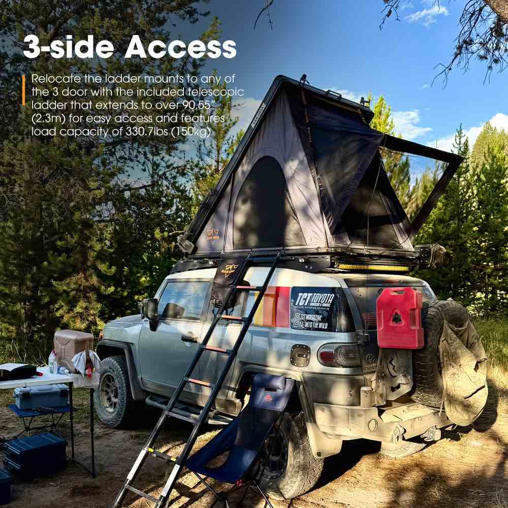 Featured: San Hima Hotham Lite Aluminum Roof Top Tent Hardshell Camping 4WD 4x4