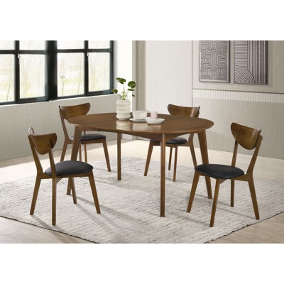 Extendable Dining Table For 4-6 People, Round Dining Table