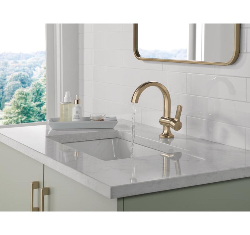 Albion Single Hole Bathroom Faucet with Drain Assembly, Single Handle Bathroom Sink