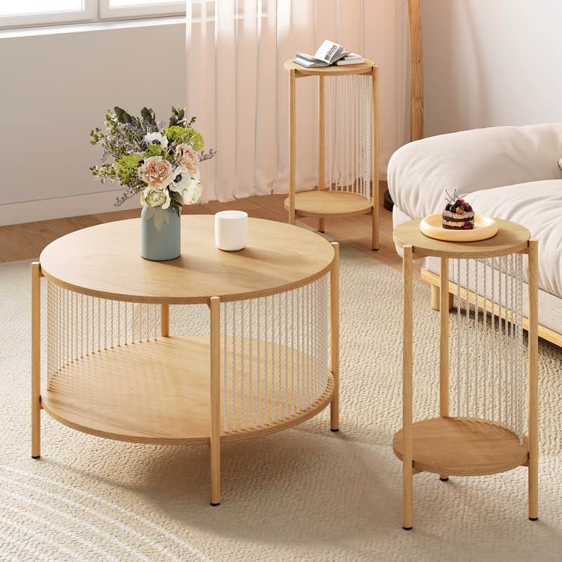 Bradham Boho Natural Fiber Rope Coffee Table Set