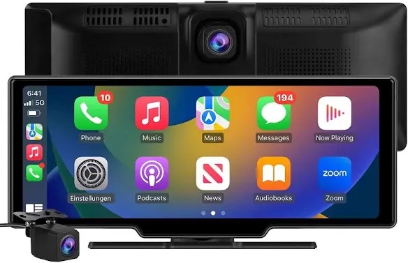 SANPTENT portable wireless car stereo ISO CarPlay an android audio receivers