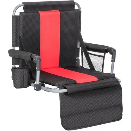 Set of 2 Stadium Seat Chair for Bleachers with Back & Arm Rest