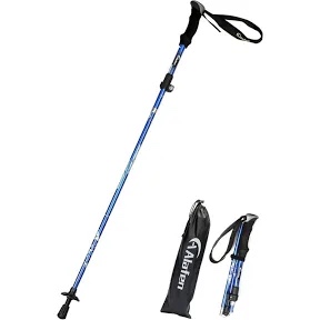 aluminum collapsible ultralight travel trekking hiking pole for men and women (fits 5'3" - 6'2")