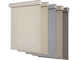 persilux free-stop cordless roller shades for windows (cream 23"w x 72"h) natural woven fabric light filtering roller blinds, uv protection privacy window blinds for windows, home, living room, office beige