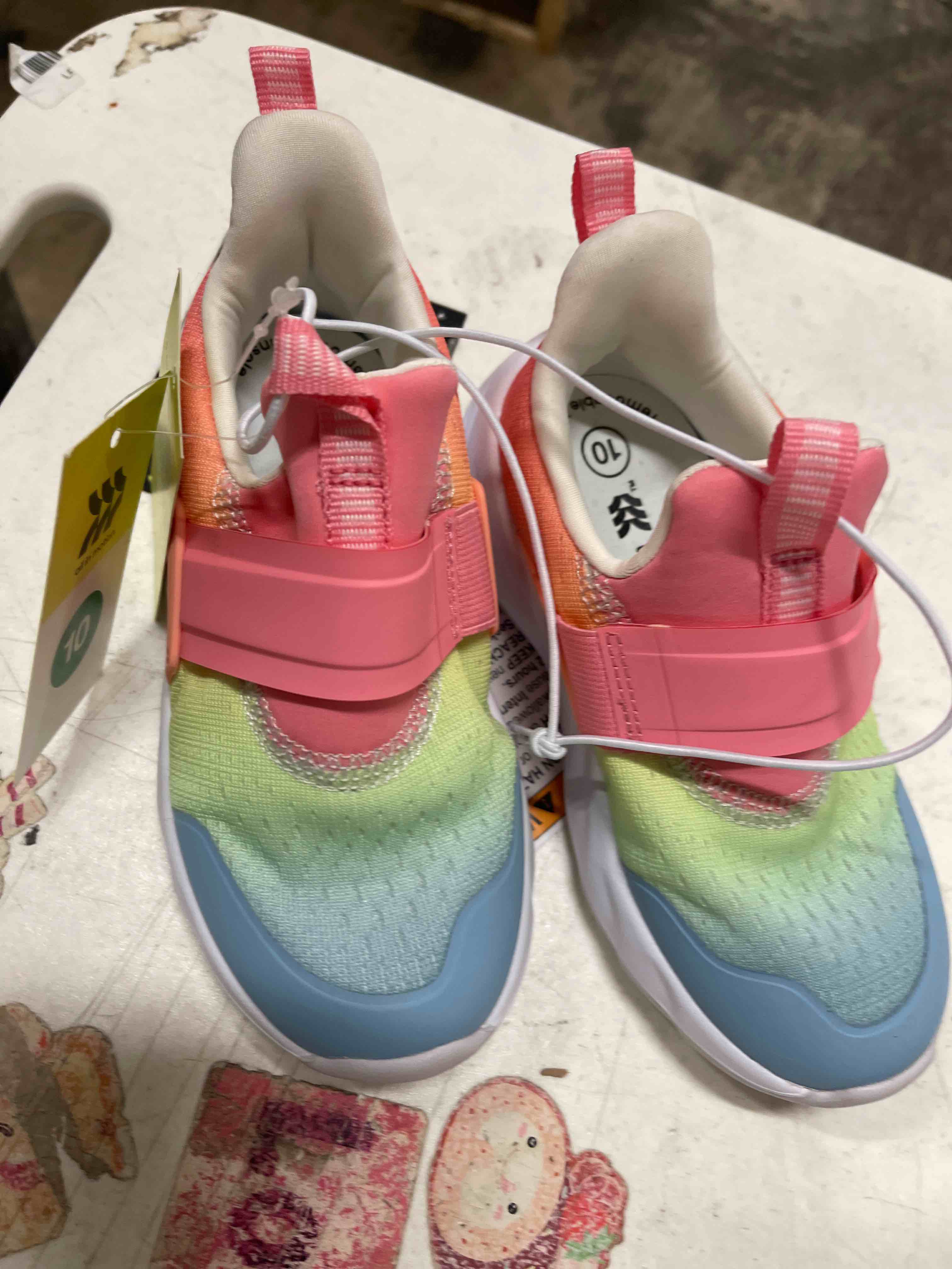 Condition photo showing New/Like New for Toddler Dannie Slip-On Performance Sneakers - All In Motion 10T: Non-Marking Sole, Shock Absorption, Removable Footbed